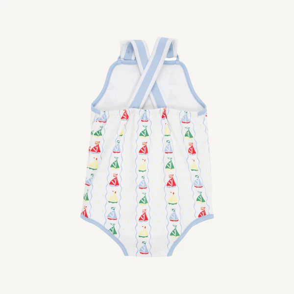 SKIPPER SUNSUIT- SET SAIL/BEALE STREET BLUE