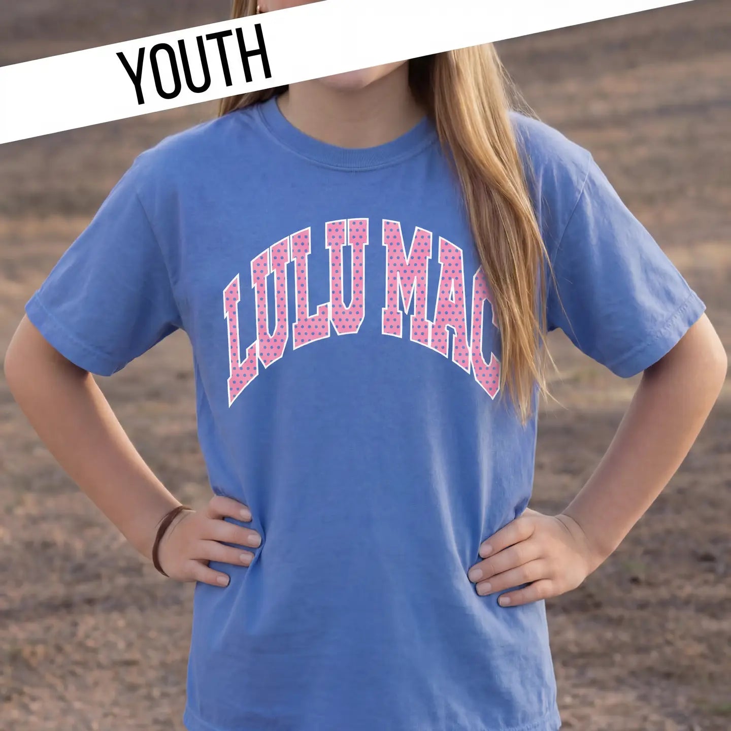 YOUTH LULU MAC TEE- POLKA DOT FLO BLUE