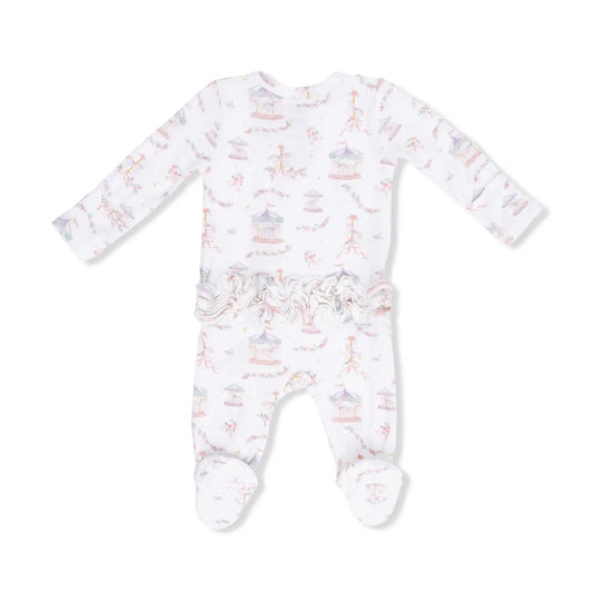 Carousel with Bows - Zipper Footie