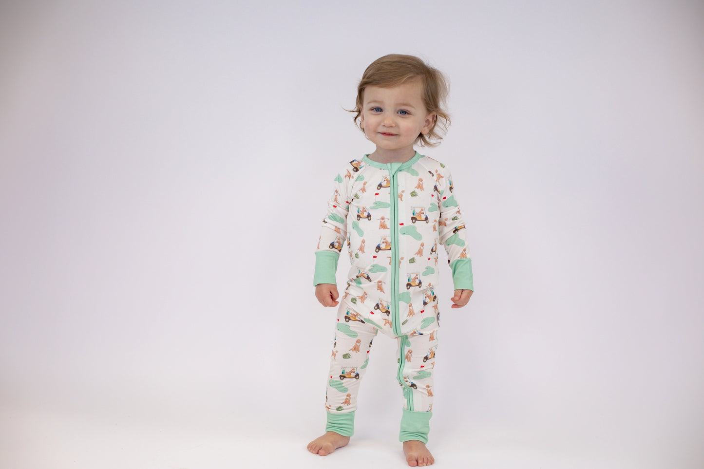 BARKS & BIRDIES- CONVERTIBLE ZIP PJS