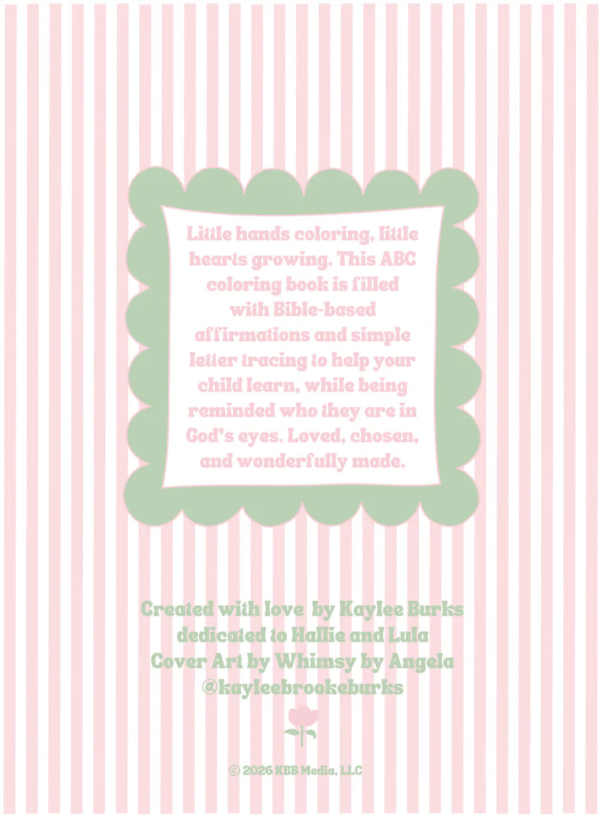 THE ABC BIBLE AFFIRMATIONS ACTIVITY BOOK- PINK
