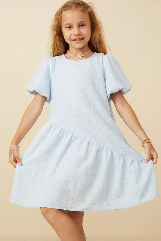 GIRLS PUFF SLEEVE DRESS