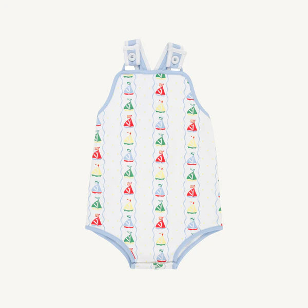 SKIPPER SUNSUIT- SET SAIL/BEALE STREET BLUE