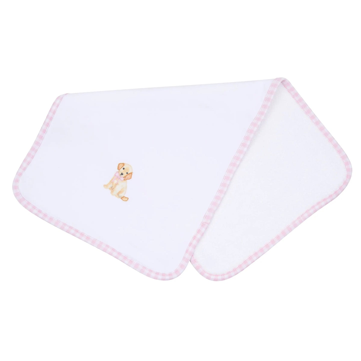 Sweet Golden Burp Cloth - Pink