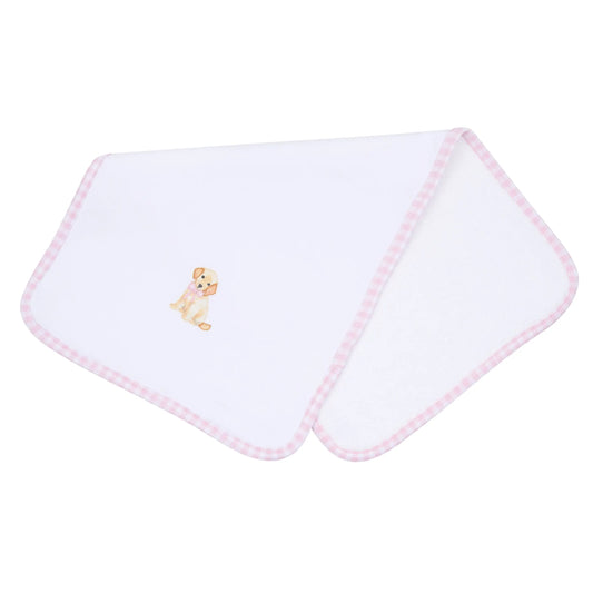 Sweet Golden Burp Cloth - Pink