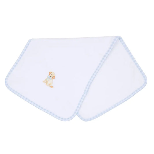 Sweet Golden Burp Cloth - Light Blue