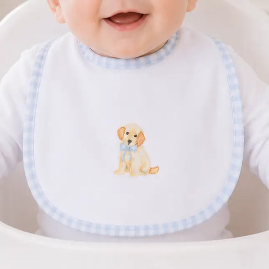 Sweet Golden Bib - Light Blue