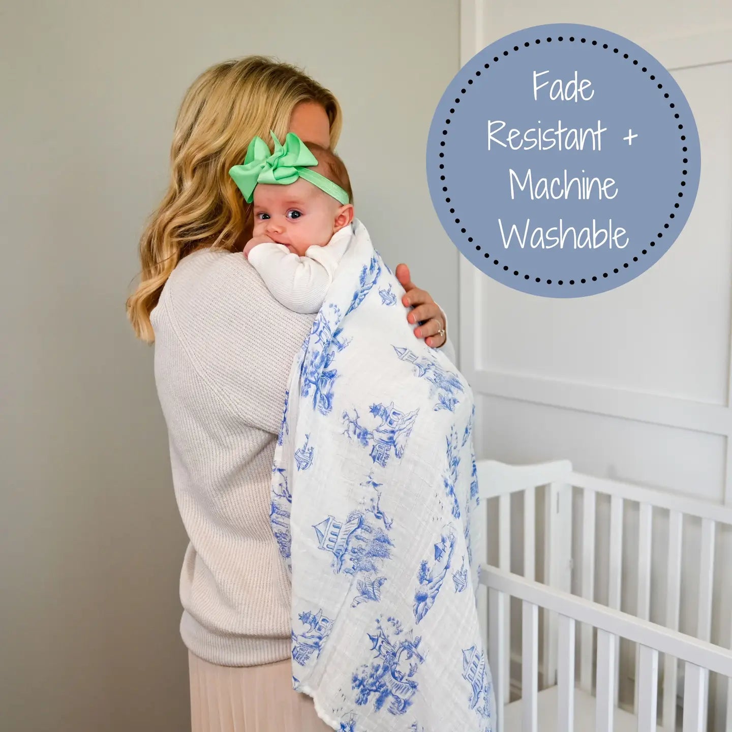 Chinoiserie Swaddle Blanket