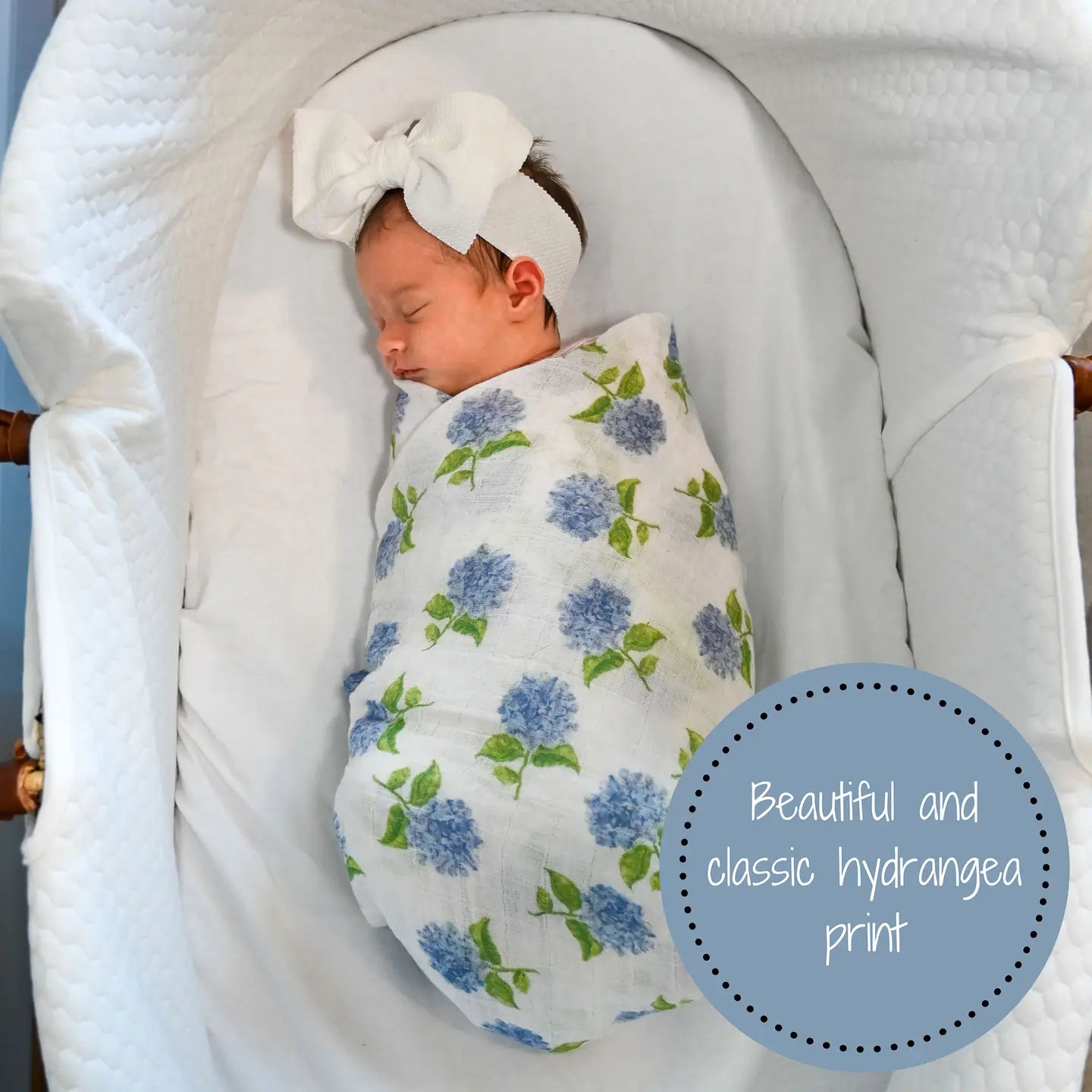 Hydrangea Swaddle Blanket