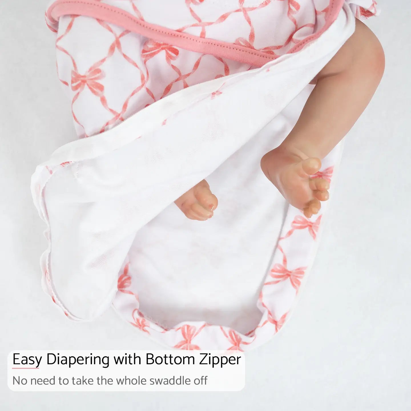 Beautiful Bows Velcro Swaddle