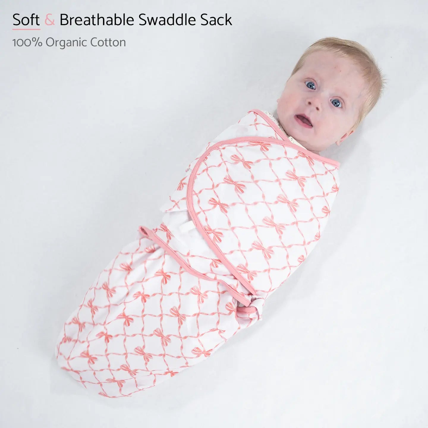 Beautiful Bows Velcro Swaddle