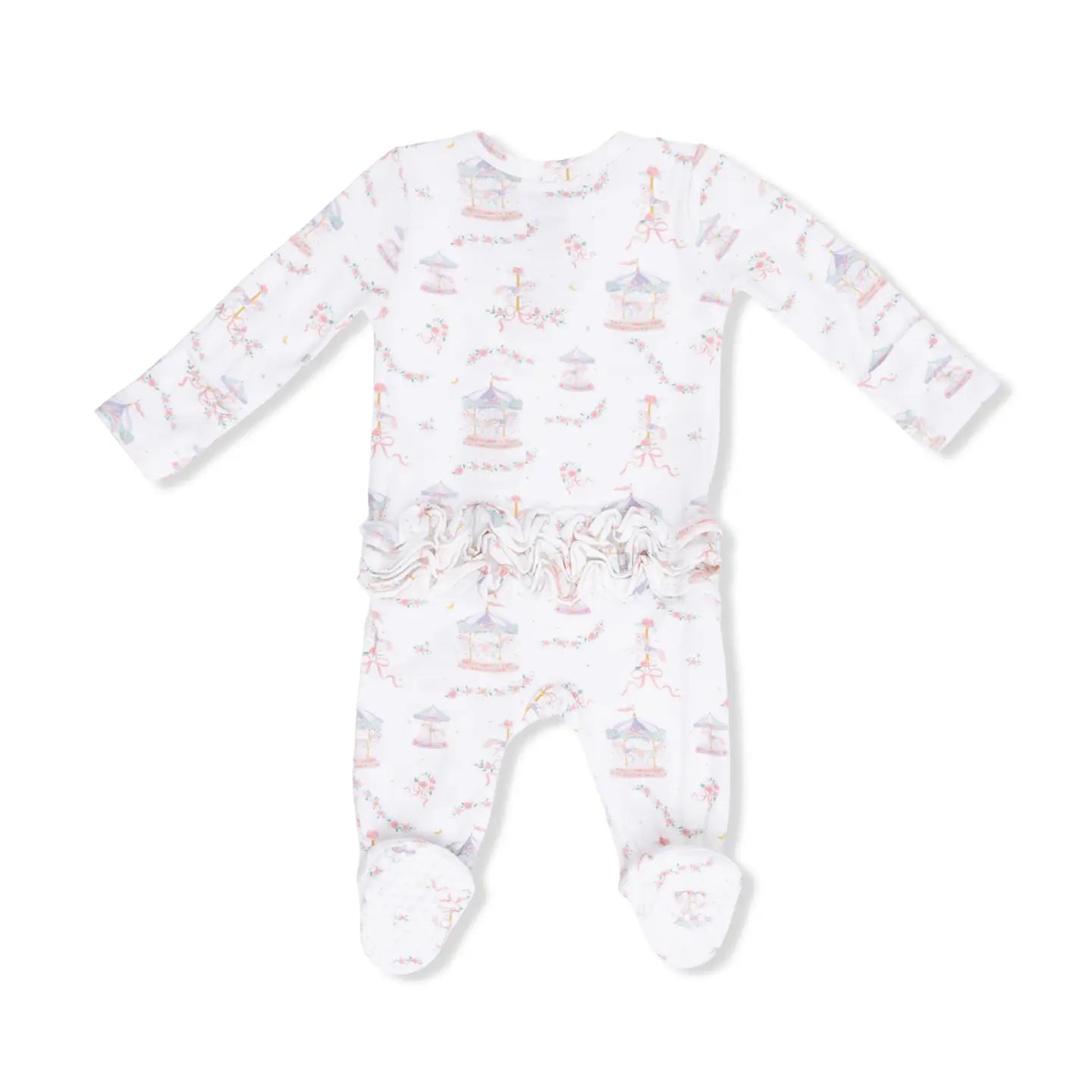 Carousel with Bows - Zipper Footie
