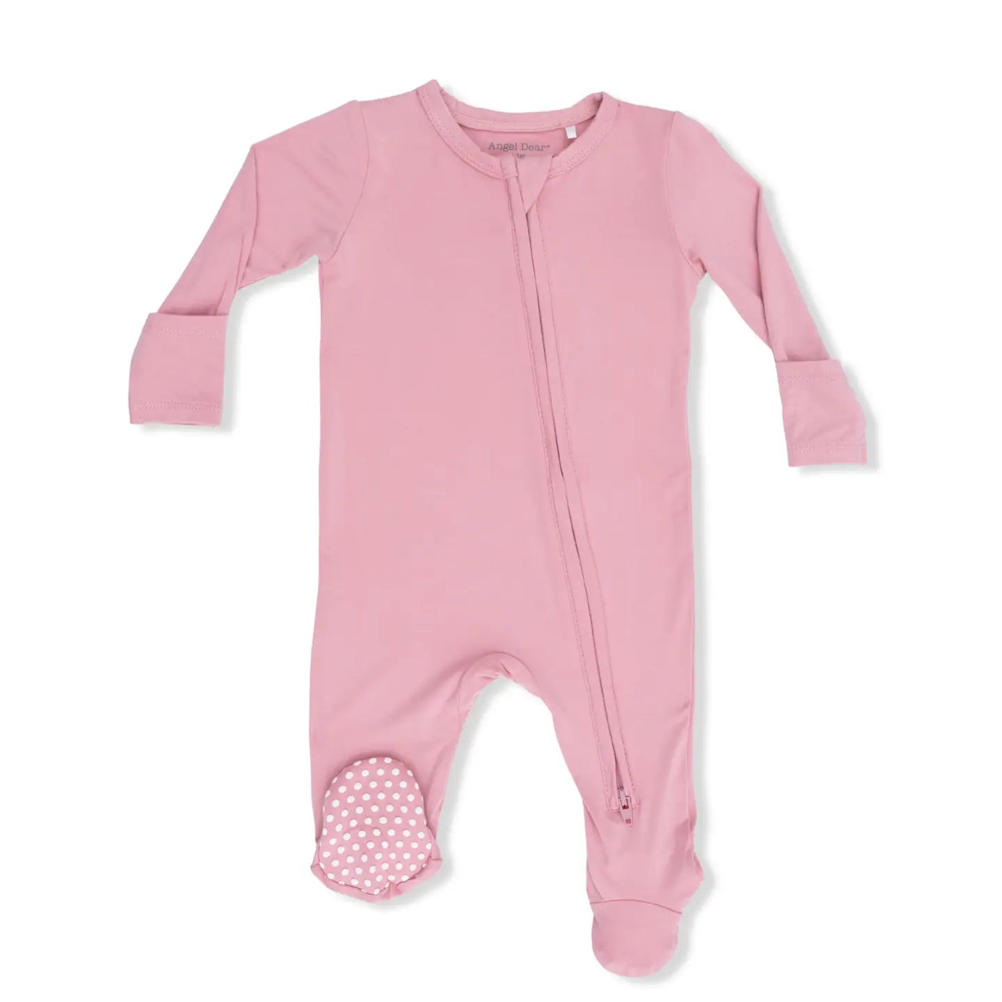 Solid Rose - Zipper Footie