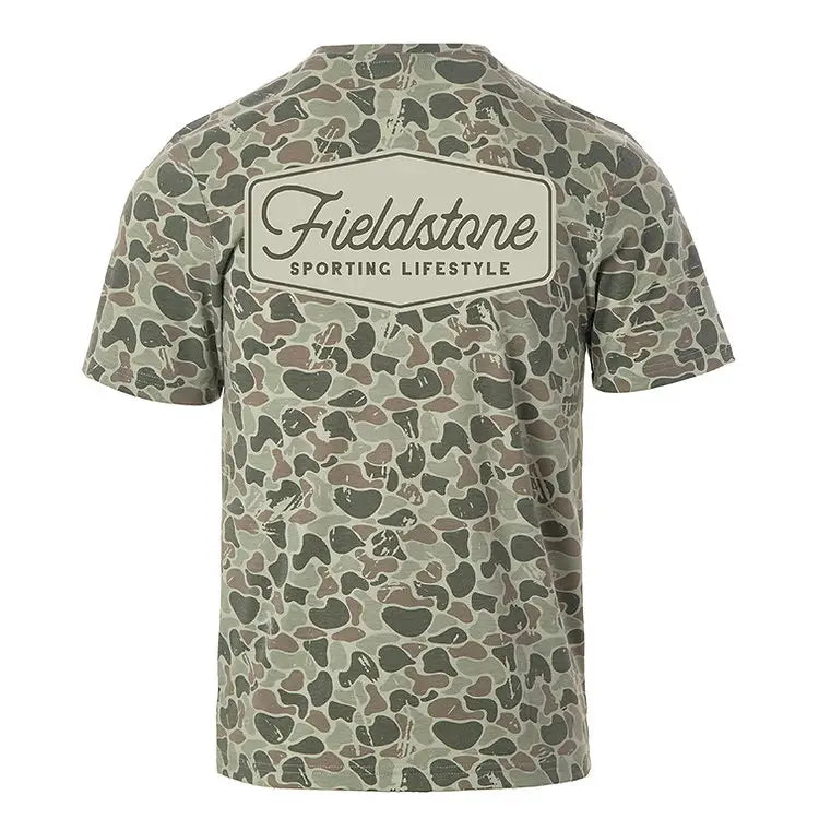 Youth Marsh Camo Logo Tee
