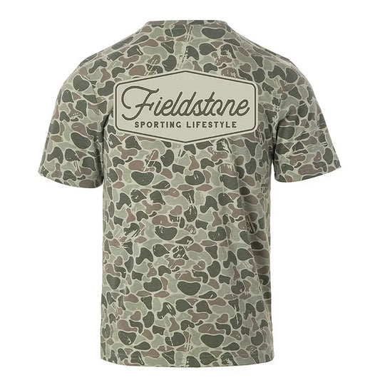 Youth Marsh Camo Logo Tee