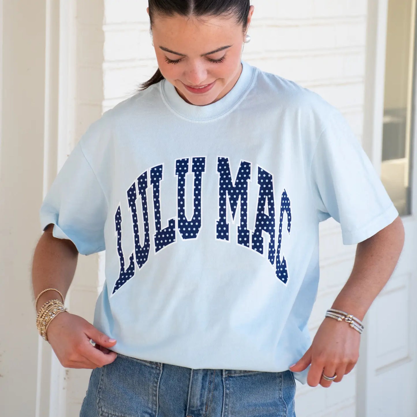 Adult Lulu Mac Blue Polka Dot