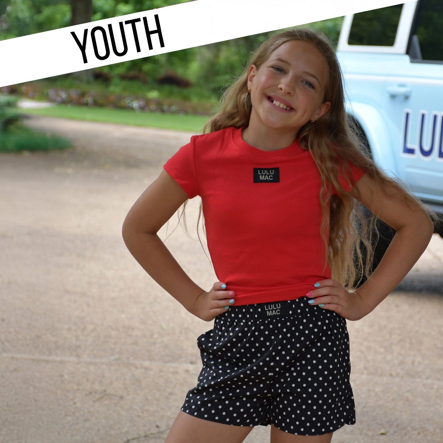 Youth Lulu Mac Black Polka Dot Shorts