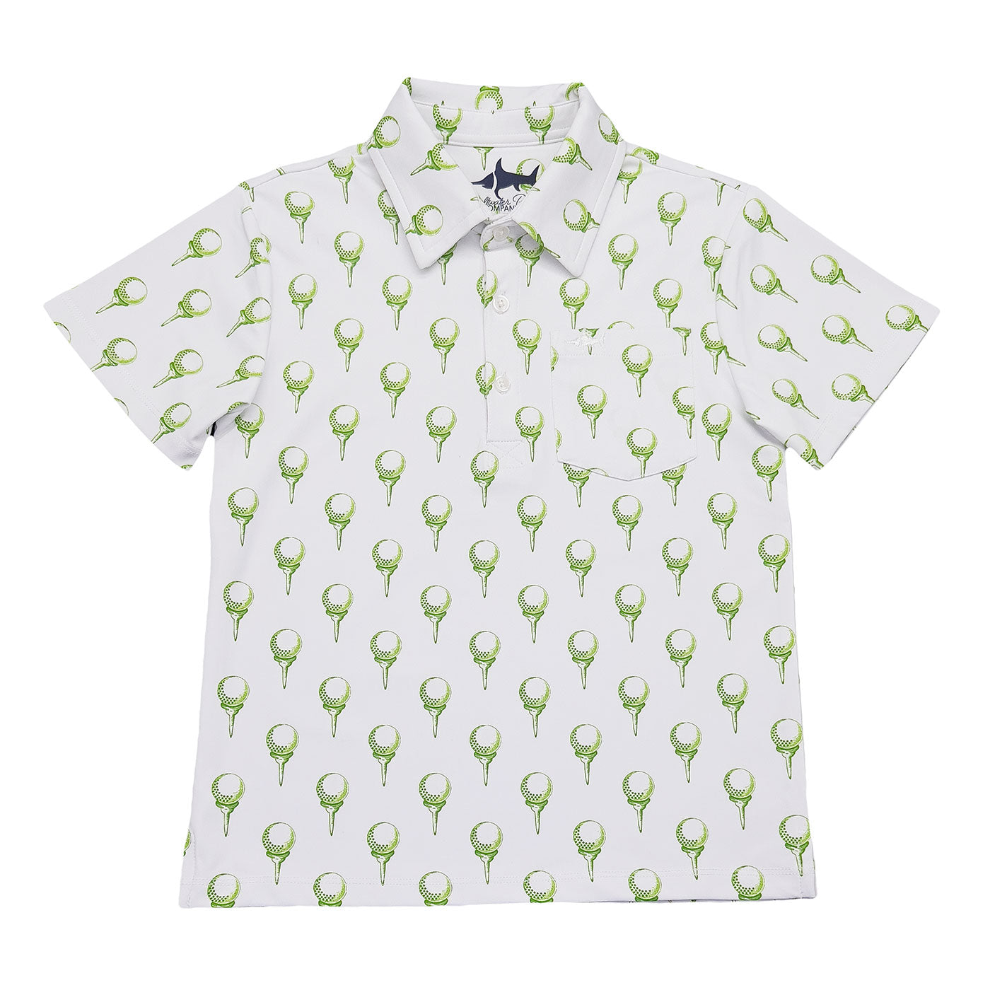 INSHORE BOYS PERFORMANCE SS POLO- WHITE GOLF