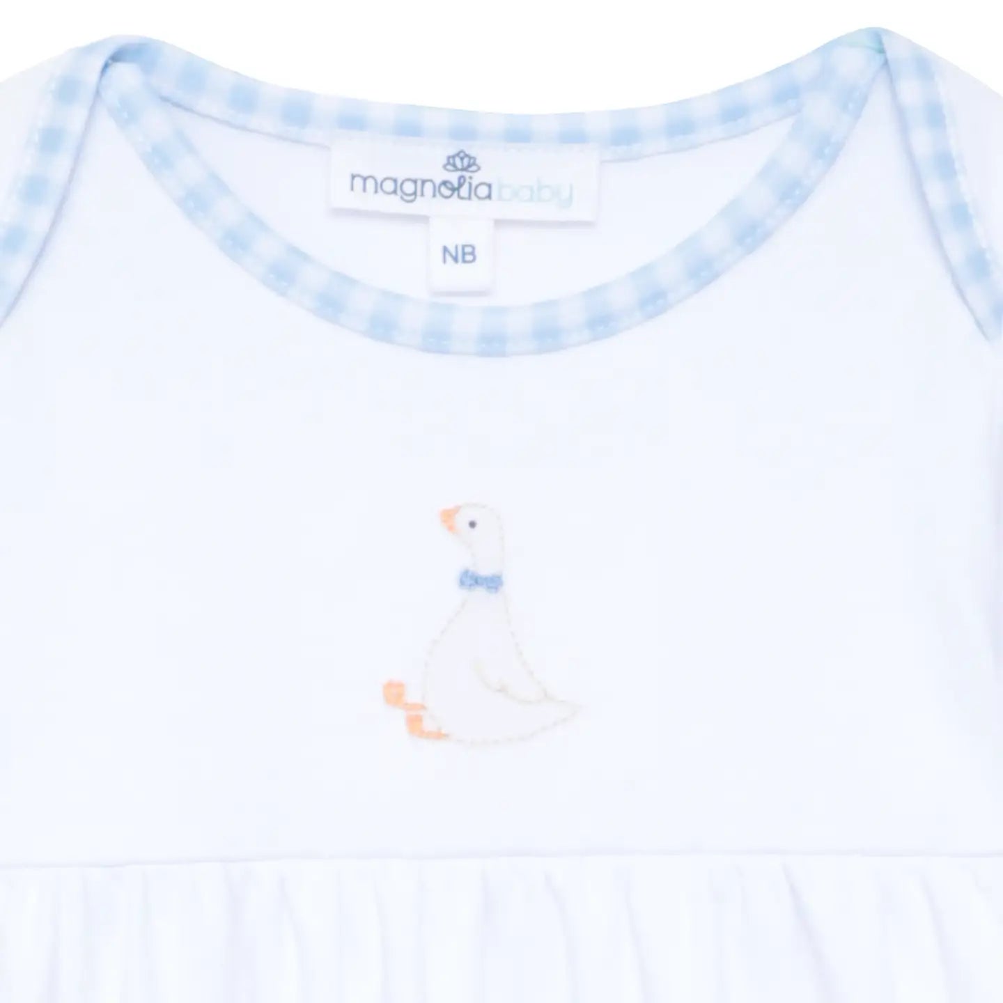 SILLY GOOSE GATHERED GOWN- LIGHT BLUE