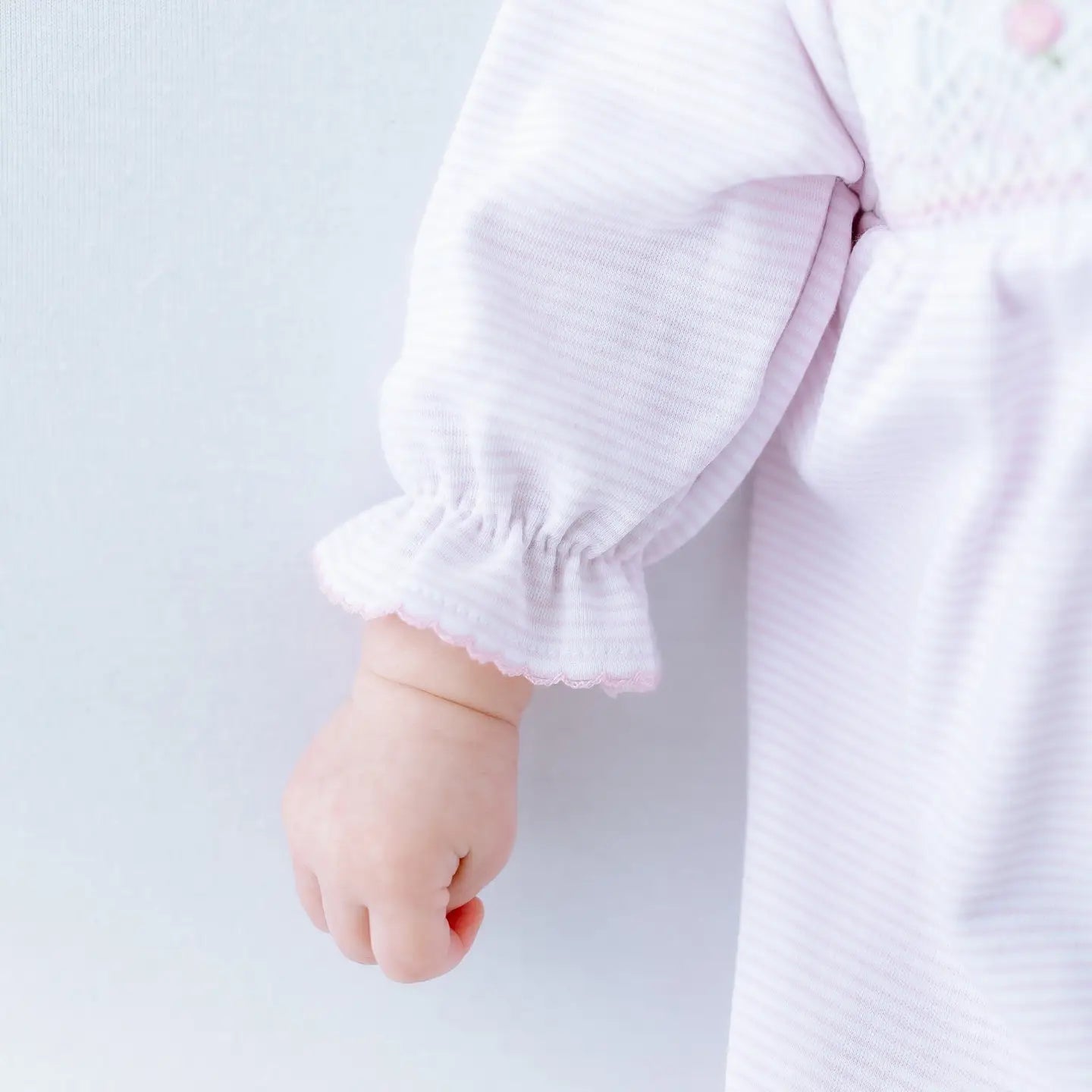 JULIA SMOCKED FOOTIE- PINK