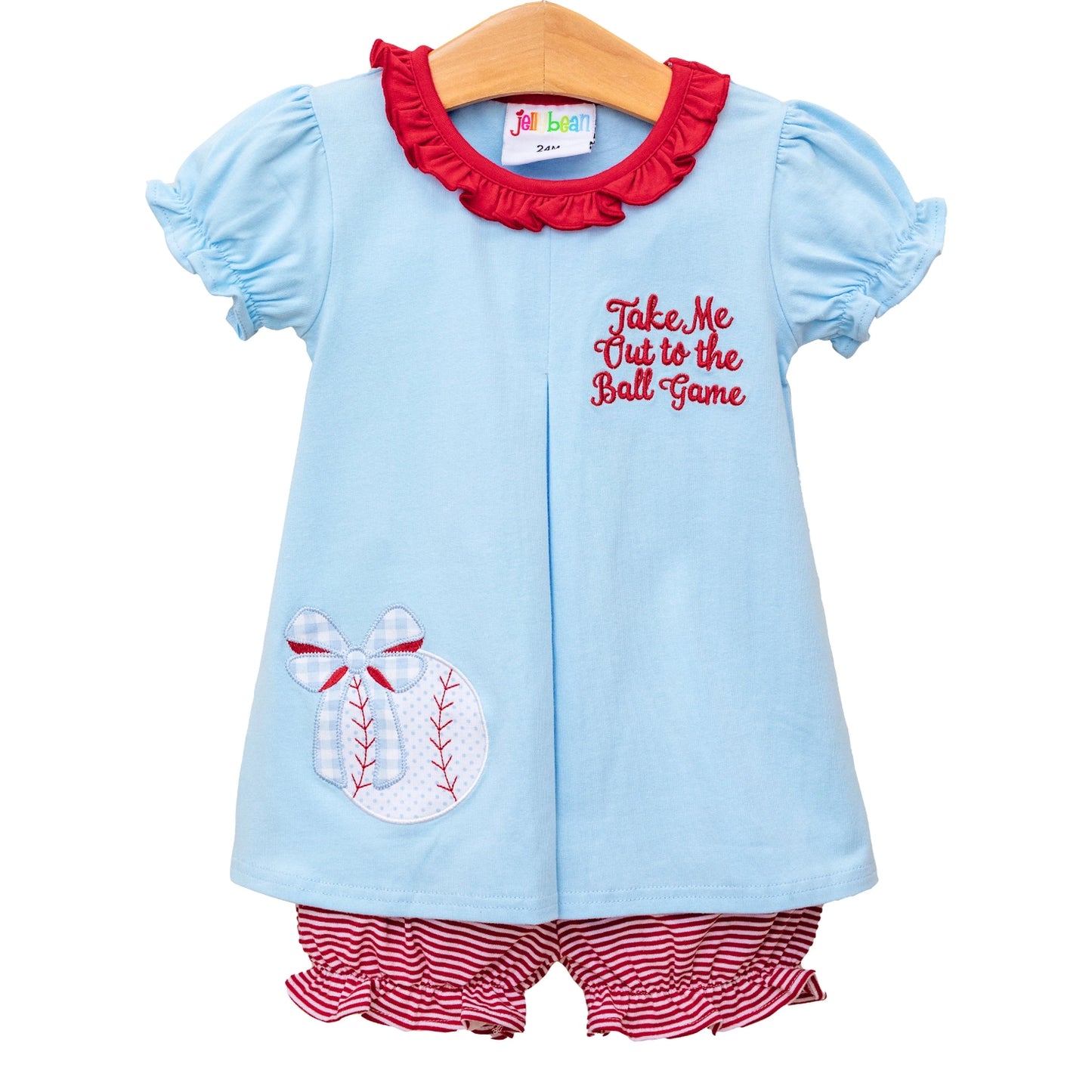 TAKE ME OUT TO THE BALL GAME- PLEAT BLOOMER SET